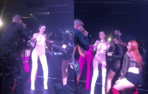 Ana Otani mostrou os peitos em show ficou nua em público com as amigas